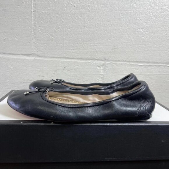 Sam Edelman Felicia Black Leather Ballet Flats Slip On Shoes Women's 9 US/39 EU - Picture 4 of 10